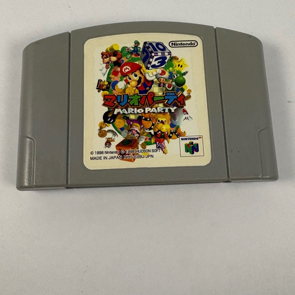 Nintendo Mario Party N64 Japanese Import Grey Cartridge Tested Retro Game
